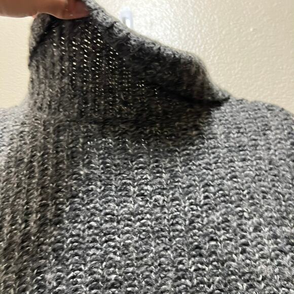 Something Else By Natalie Wood Gray Knit Turtleneck Shawl Pullover Sweater Sz L - Picture 5 of 9